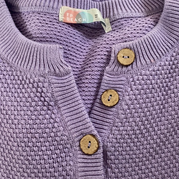 Free People Hailee Sweater Set in Lavender Purple Matching Two Piece Medium - Picture 5 of 7